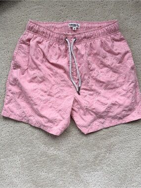 The Endless Summer Pink Embroidered Drawstring Shorts